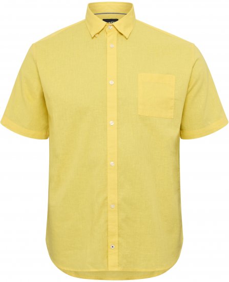 North Latitude Shirt Linen Cotton Short Sleeve TALL Yellow - VÊTEMENTS HOMME MT-6XLT - Vêtements Tall Homme