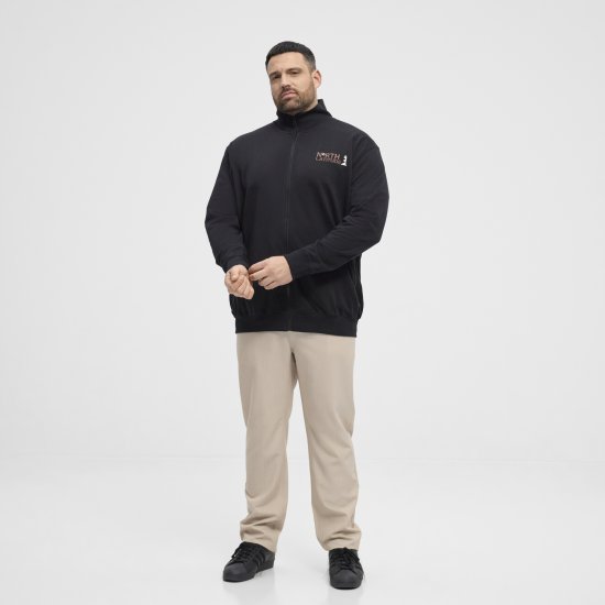 North Latitude Sweatshirt Cardigan Black - Sweatshirts & hoodies - Sweatshirts/Hoodies grande taille homme