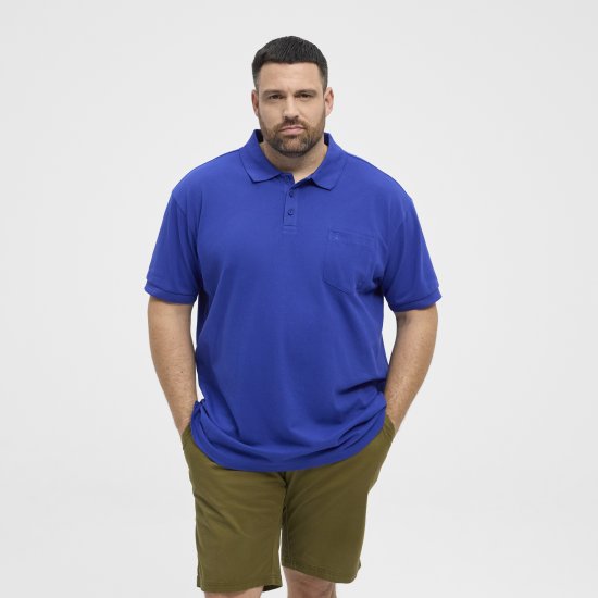 North Latitude Polo Pique Short Sleeve Cobalt Blue - Polos - Polos homme grande taille