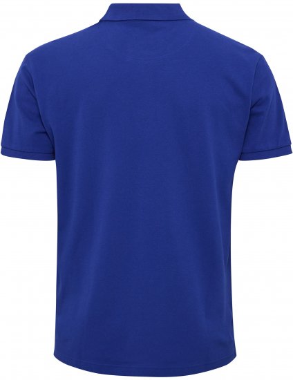 North Latitude Polo Pique Print Short Sleeve Cobalt Blue - Polos - Polos homme grande taille