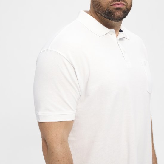 North Latitude Polo Short Sleeve White - Polos - Polos homme grande taille