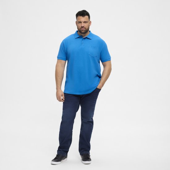 North Latitude Polo Short Sleeve Blue - Polos - Polos homme grande taille