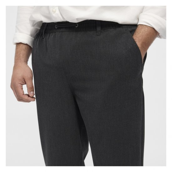 North Latitude Dress Pants Elastic Waist Dark Grey Melange - Pantalons - Pantalons Grande Taille Hommes