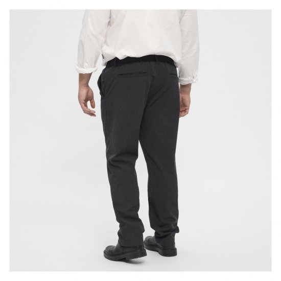 North Latitude Dress Pants Elastic Waist Dark Grey Melange - Pantalons - Pantalons Grande Taille Hommes