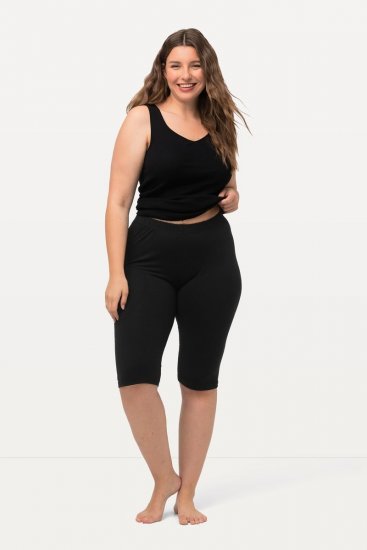 Ulla Popken Stretch Knit Bike Shorts Black - Ulla Popken - Ulla Popken Grandes Tailles