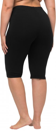 Ulla Popken Stretch Knit Bike Shorts Black - Jeans & Pantalons Femme Grandes Tailles – Plus Size - 