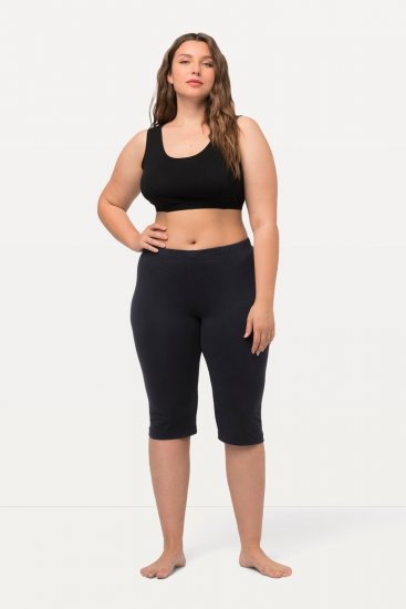 Ulla Popken Stretch Knit Bike Shorts Blue - Ulla Popken - Ulla Popken Grandes Tailles