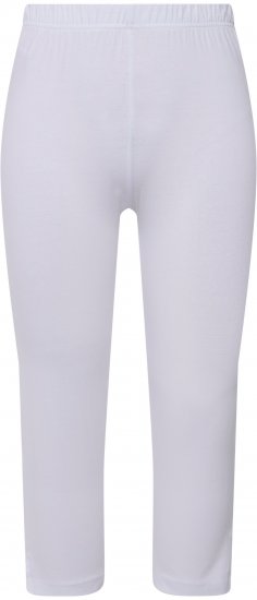Ulla Popken Basic Stretch Knit Capris White - Jeans & Pantalons Femme Grandes Tailles – Plus Size - 