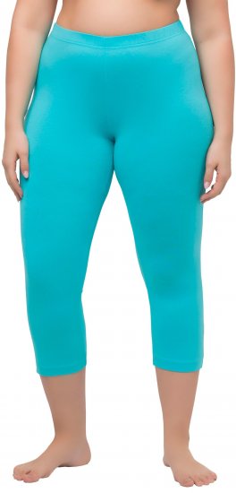 Ulla Popken Basic Stretch Knit Capris Blue - Jeans & Pantalons Femme Grandes Tailles – Plus Size - 