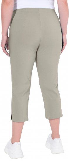 Ulla Popken Stretch Basic Bengaline Capri Pants Grey - Jeans & Pantalons Femme Grandes Tailles – Plus Size - 