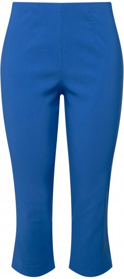 Ulla Popken Stretch Basic Bengaline Capri Pants Royal Blue - Jeans & Pantalons Femme Grandes Tailles – Plus Size - 