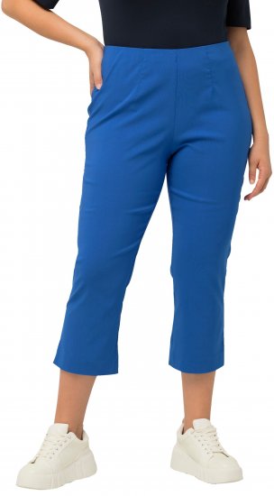 Ulla Popken Stretch Basic Bengaline Capri Pants Royal Blue - Jeans & Pantalons Femme Grandes Tailles – Plus Size - 