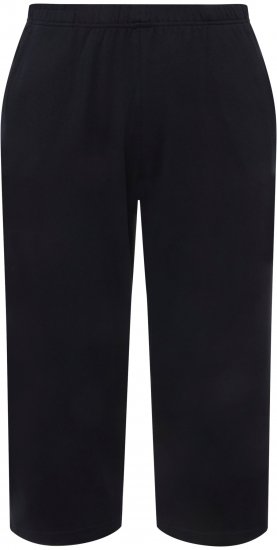 Ulla Popken Pull On Knit Elastic Waist Pocket Crop Pants Blue - Jeans & Pantalons Femme Grandes Tailles – Plus Size - 