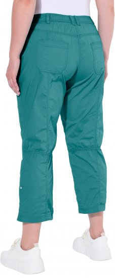 Ulla Popken Roll Tab Hem Stretch Cargo Pants Teal - Jeans & Pantalons Femme Grandes Tailles – Plus Size - 