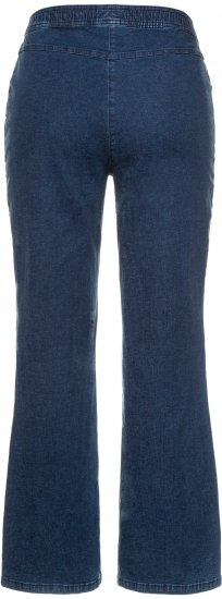 Ulla Popken Wide Leg Elastic Waist Mary Fit Marlene Stretch Jeans Denim Blue - Jeans & Pantalons Femme Grandes Tailles – Plus Size - 