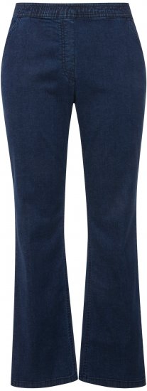 Ulla Popken Straight Leg Elastic Waist Mandy Fit Stretch Jeans Denim Blue - Jeans & Pantalons Femme Grandes Tailles – Plus Size - 