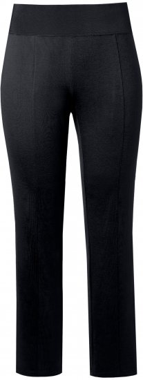 Ulla Popken Slim Leg Sienna Fit Ponte Stretch Knit Pants Black - Jeans & Pantalons Femme Grandes Tailles – Plus Size - 