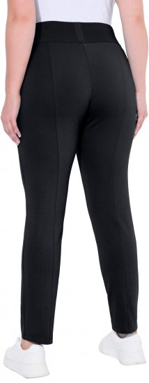 Ulla Popken Slim Leg Sienna Fit Ponte Stretch Knit Pants Black - Jeans & Pantalons Femme Grandes Tailles – Plus Size - 