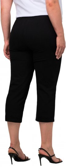 Ulla Popken Mony Stretch Capri Pants Black - Jeans & Pantalons Femme Grandes Tailles – Plus Size - 