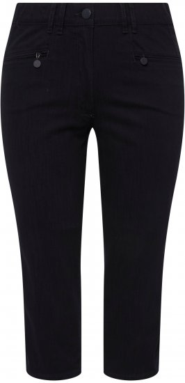 Ulla Popken Mony Stretch Capri Pants Navy - Jeans & Pantalons Femme Grandes Tailles – Plus Size - 