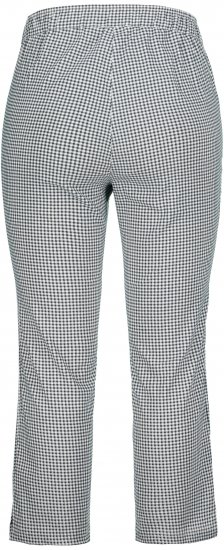 Ulla Popken Check Bengaline Slim Leg Sienna Fit Stretch Crop Pants Black - Jeans & Pantalons Femme Grandes Tailles – Plus Size - 