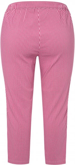 Ulla Popken Check Bengaline Slim Leg Sienna Fit Stretch Crop Pants Pale Lilac - Jeans & Pantalons Femme Grandes Tailles – Plus Size - 