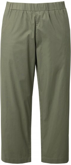 Ulla Popken Wide Leg Ruby Fit Stretch Chino Pants Green - Jeans & Pantalons Femme Grandes Tailles – Plus Size - 
