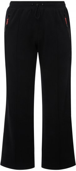 Ulla Popken Holo Detail Sweatpants Black - Jeans & Pantalons Femme Grandes Tailles – Plus Size - 