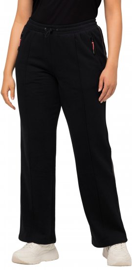 Ulla Popken Holo Detail Sweatpants Black - Jeans & Pantalons Femme Grandes Tailles – Plus Size - 