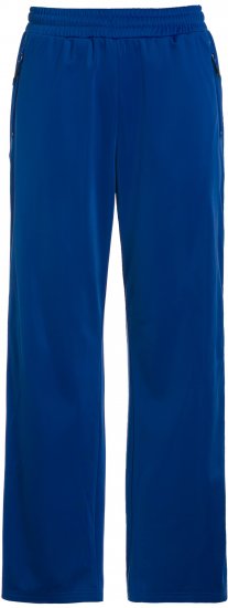Ulla Popken Snap Placket Side Seam Wide Leg Recycled Polyester Knit Joggers Blue - Jeans & Pantalons Femme Grandes Tailles – Plus Size - 
