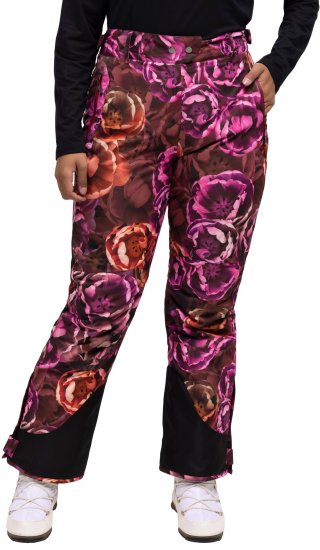 Ulla Popken Hyprar Rose Print Fully Lined Ski Pants Orange - Jeans & Pantalons Femme Grandes Tailles – Plus Size - 