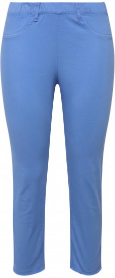 Ulla Popken Stretch Blend Bengaline Pants Blue - Jeans & Pantalons Femme Grandes Tailles – Plus Size - 