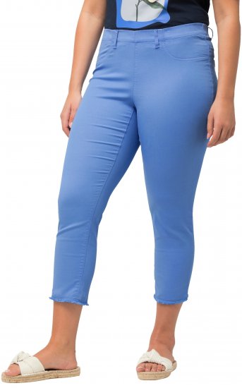 Ulla Popken Stretch Blend Bengaline Pants Blue - Jeans & Pantalons Femme Grandes Tailles – Plus Size - 