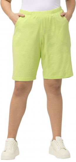 Ulla Popken Stretch Knit Bermuda Shorts Green - Jeans & Pantalons Femme Grandes Tailles – Plus Size - 
