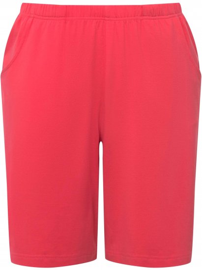 Ulla Popken Stretch Knit Bermuda Shorts Red - Jeans & Pantalons Femme Grandes Tailles – Plus Size - 