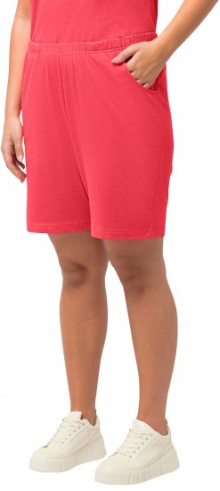 Ulla Popken Stretch Knit Bermuda Shorts Red - Jeans & Pantalons Femme Grandes Tailles – Plus Size - 