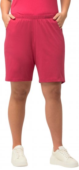 Ulla Popken Stretch Knit Bermuda Shorts Red - Jeans & Pantalons Femme Grandes Tailles – Plus Size - 