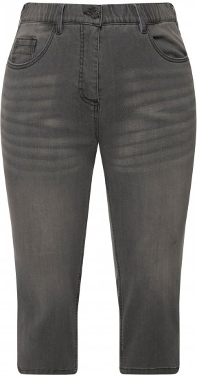 Ulla Popken Basic Capri Sarah Fit Jeans Gray - Jeans & Pantalons Femme Grandes Tailles – Plus Size - 