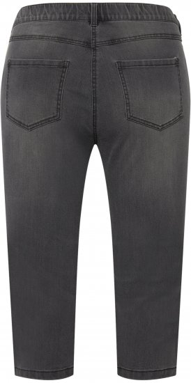 Ulla Popken Basic Capri Sarah Fit Jeans Gray - Jeans & Pantalons Femme Grandes Tailles – Plus Size - 