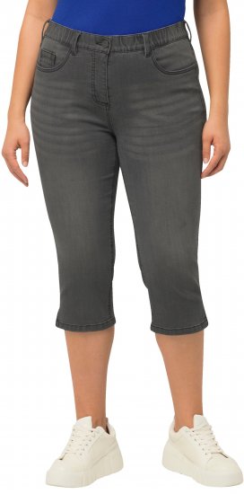 Ulla Popken Basic Capri Sarah Fit Jeans Gray - Jeans & Pantalons Femme Grandes Tailles – Plus Size - 