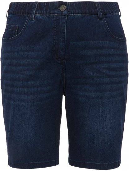 Ulla Popken Basic Denim Mandy Bermuda Shorts Blue Denim - Jeans & Pantalons Femme Grandes Tailles – Plus Size - 