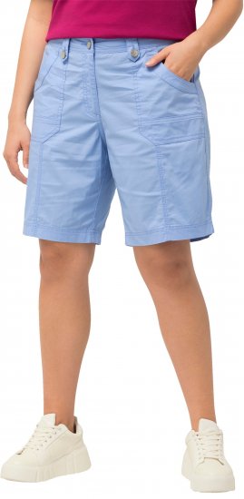 Ulla Popken Cargo Bermuda Shorts Cloud Blue - Jeans & Pantalons Femme Grandes Tailles – Plus Size - 