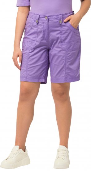 Ulla Popken Cargo Bermuda Shorts Pale Lilac - Jeans & Pantalons Femme Grandes Tailles – Plus Size - 