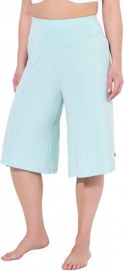 Ulla Popken Wide Leg Flared Bermuda Shorts Blue - Jeans & Pantalons Femme Grandes Tailles – Plus Size - 