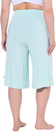 Ulla Popken Wide Leg Flared Bermuda Shorts Blue - Jeans & Pantalons Femme Grandes Tailles – Plus Size - 