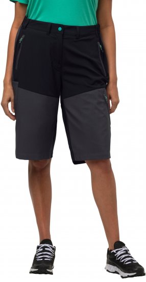 Ulla Popken Water Repellent Nordic Walking Shorts Black - Jeans & Pantalons Femme Grandes Tailles – Plus Size - 