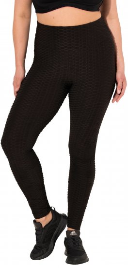 Ulla Popken Textured High Waisted Leggings Grey - Jeans & Pantalons Femme Grandes Tailles – Plus Size - 