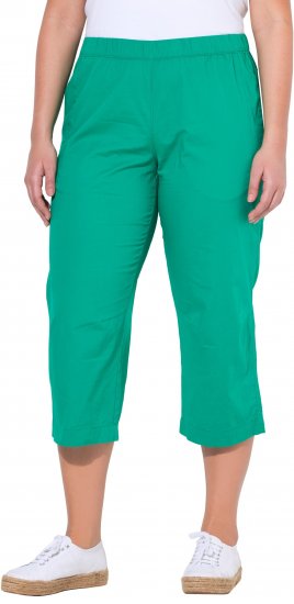 Ulla Popken Cropped Ruby Fit Pants Emerald Green - Jeans & Pantalons Femme Grandes Tailles – Plus Size - 