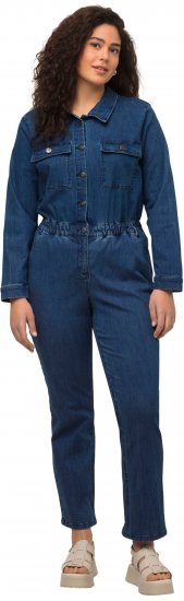 Ulla Popken Denim Boiler Suit Blue Denim - Jeans & Pantalons Femme Grandes Tailles – Plus Size - 