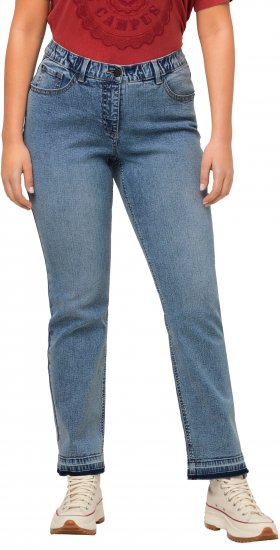 Ulla Popken Wide Leg Stretch Fit Mandy Jeans Light Blue Denim - Jeans & Pantalons Femme Grandes Tailles – Plus Size - 